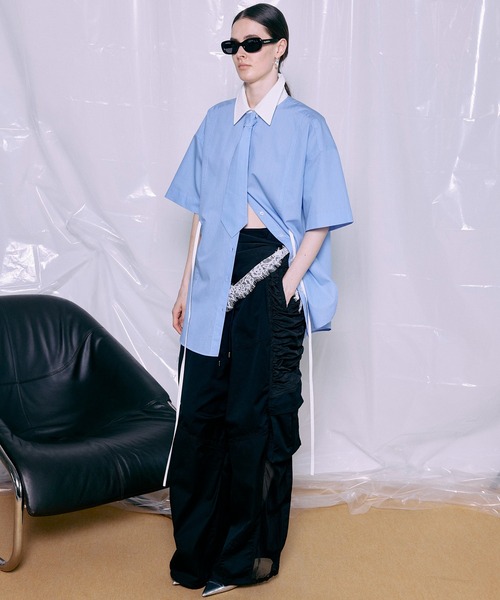 MAISON SPECIAL（メゾンスペシャル）の「【2026SUMMER PRE-ORDER】Bicolor Cargo Pants/バイカラーカーゴパンツ（カーゴパンツ・レディース・ホワイト/カーキ/ブラック・36/38）」の18枚目の写真