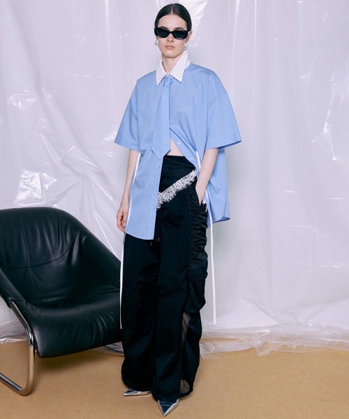 MAISON SPECIAL（メゾンスペシャル）の「【2026SUMMER PRE-ORDER】Bicolor Cargo Pants/バイカラーカーゴパンツ（カーゴパンツ・レディース・ホワイト/カーキ/ブラック・36/38）」の19枚目の写真