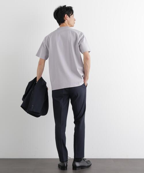 NANO universe(ナノユニバース)の「ジャケT(R)プレミアム Vネック 半袖(Tシャツ/カットソー・メンズ・ブラック/ホワイト/ライトグレー/モカ・S/M/L/XL)」の6枚目の写真