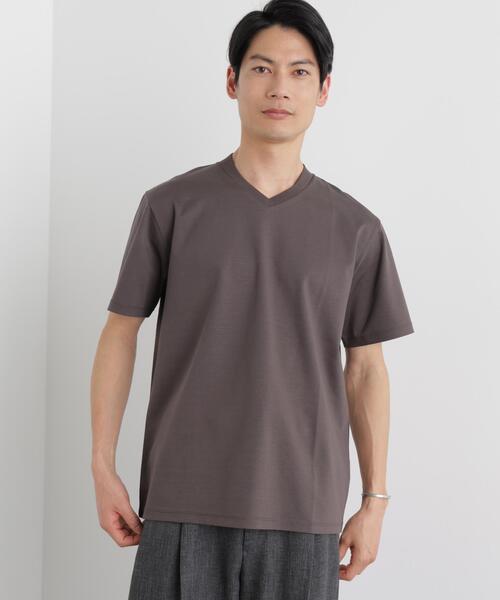 NANO universe(ナノユニバース)の「ジャケT(R)プレミアム Vネック 半袖(Tシャツ/カットソー・メンズ・ブラック/ホワイト/ライトグレー/モカ・S/M/L/XL)」の14枚目の写真