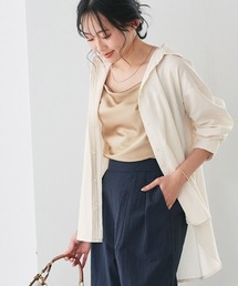 綿混オーバーサイズシャツ