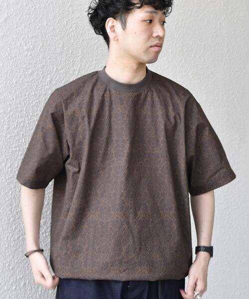 SHIPS any(シップス エニィ)の「SHIPS any:〈撥水/軽量/ストレッチ〉SOLOTEX(R) シアサッカー スピンドル Tシャツ ◇(Tシャツ/カットソー・メンズ・チャコールグレー/ブラック/キャメル/ダークブルー/ネイビー・LARGE/MEDIUM/SMALL)」の18枚目の写真