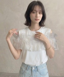 Lateru（ラテル）の「フリル Tシャツ（Tシャツ/カットソー）」