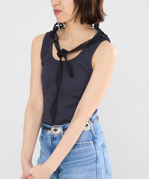 IENA(イエナ)の「PURE SUGAR/ピュア シュガー Debardeur MALAWI タンクトップ(タンクトップ・レディース・ブラック系その他/ホワイト/パープル・FREE)」の20枚目の写真