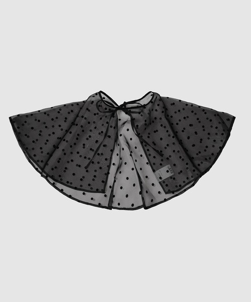 GANNI(ガニー)の「Flocked Organza Mini Dress(ワンピース・レディース・ブラック・36/38)」の10枚目の写真