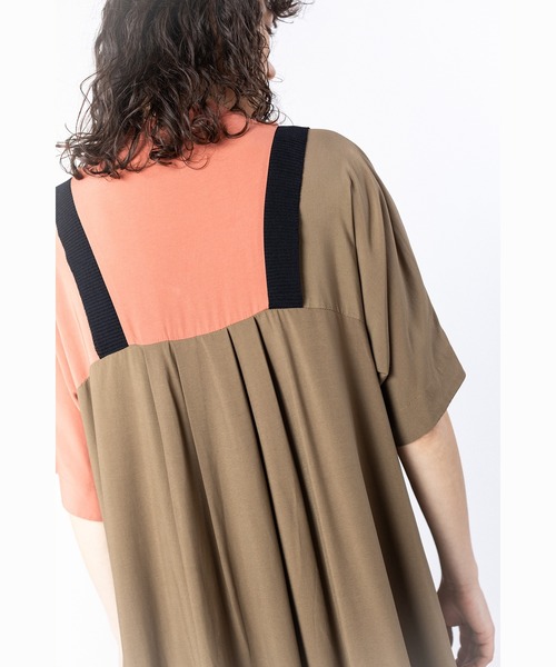 OSMOSIS(オズモーシス)の「バイカラータックワンピース(ワンピース・レディース・アイボリー/ブラック/ピンク・ONE SIZE)」の14枚目の写真