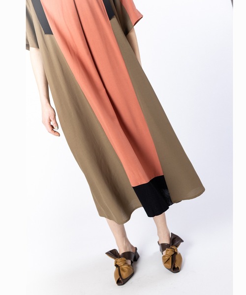 OSMOSIS(オズモーシス)の「バイカラータックワンピース(ワンピース・レディース・アイボリー/ブラック/ピンク・ONE SIZE)」の15枚目の写真