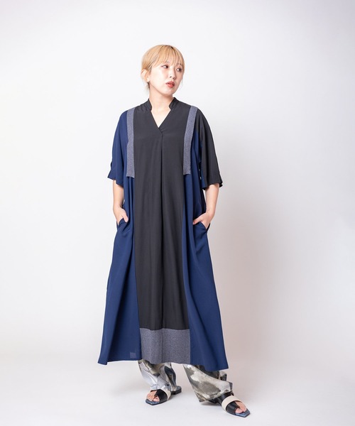 OSMOSIS(オズモーシス)の「バイカラータックワンピース(ワンピース・レディース・アイボリー/ブラック/ピンク・ONE SIZE)」の20枚目の写真