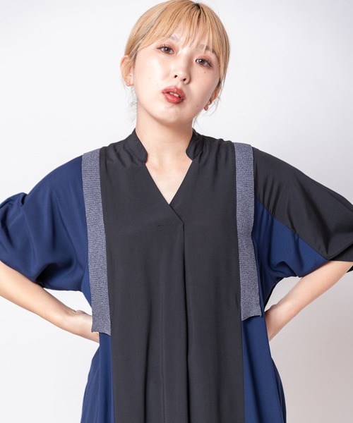 OSMOSIS(オズモーシス)の「バイカラータックワンピース(ワンピース・レディース・アイボリー/ブラック/ピンク・ONE SIZE)」の22枚目の写真