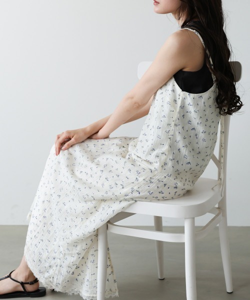 Bab(バブ)の「【サイズ展開あり】リトルフラワーレースキャミソールワンピース(ワンピース・レディース・アイボリー/ブラック/ライトグレー・M/S)」の13枚目の写真