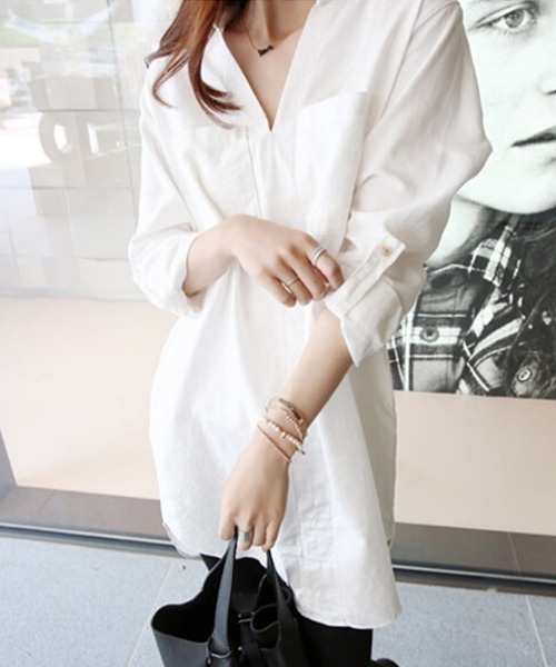 SallyLunn(サリーラン)の「ベーシックスキッパーチュニック(その他トップス・レディース・ホワイト・MEDIUM/LARGE)」の1枚目の写真