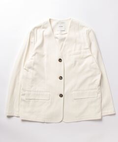 CLANE/クラネ】WIDE NO COLLER JACKET/ワイドノーカラージャケット
