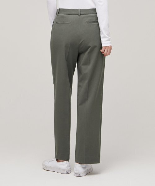 MUSINSA STANDARD WOMAN（ムシンサスタンダードウーマン）の「女性用軽量ストレート隠しバンディングスラックス[ライトカーキ]（スラックス・レディース・その他・34/32/31/24/25/26/27）」の2枚目の写真