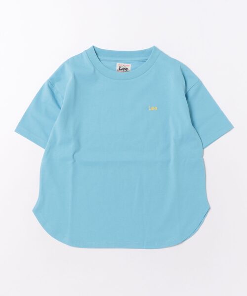 Lee(リー)の「【110-150cm】ラウンドヘムバックプリントTシャツ(Tシャツ/カットソー・キッズ・ブルー/レッド/ホワイト・110/120/130/140/150)」の1枚目の写真