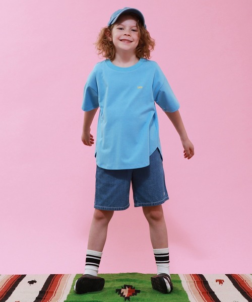 Lee(リー)の「Lee/リー【110-150cm】ラウンドヘムバックプリントTシャツ(Tシャツ/カットソー・キッズ・ブルー/レッド/ホワイト・110/120/130/140/150)」の16枚目の写真