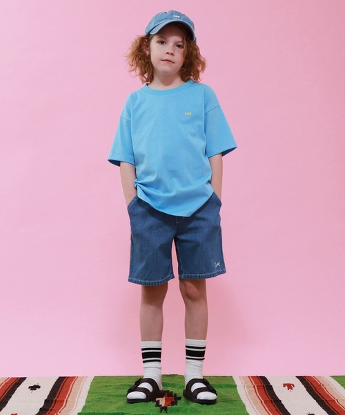 Lee(リー)の「Lee/リー【110-150cm】ラウンドヘムバックプリントTシャツ(Tシャツ/カットソー・キッズ・ブルー/レッド/ホワイト・110/120/130/140/150)」の15枚目の写真