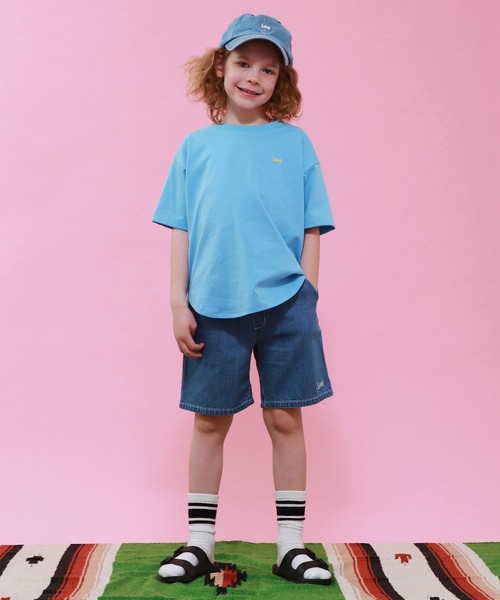 Lee(リー)の「Lee/リー【110-150cm】ラウンドヘムバックプリントTシャツ(Tシャツ/カットソー・キッズ・ブルー/レッド/ホワイト・110/120/130/140/150)」の17枚目の写真