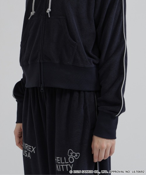 AVIREX（アヴィレックス）の「《AVIREX×HELLO KITTY》PILE PARKA（パーカー・レディース・ライトブラウン/ネイビー・S/M）」の13枚目の写真