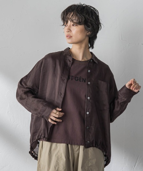 ラスターラミーカルゼバックドロストヘムシャツ