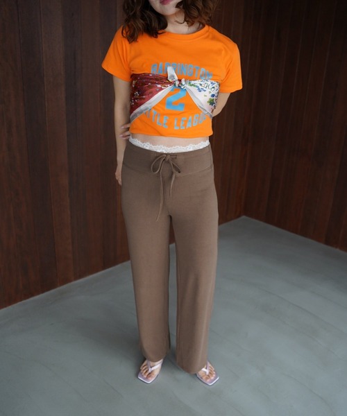 SANSeLF(サンセルフ)の「【SANSeLF】ウエストレースリラックスパンツ saw26s066(その他パンツ・レディース・グレー/ブラウン・FREE)」の3枚目の写真