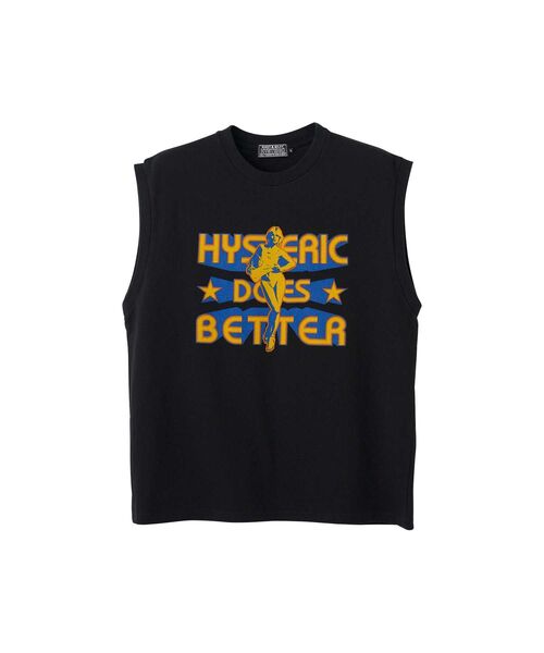 HYSTERIC GLAMOUR ノースリーブ ブラック 新品未使用 HYSTERIC DOES BETTER ノースリーブTシャツ（その他トップス