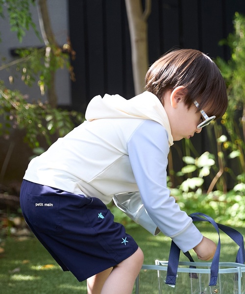 petit main(プティマイン)の「【SWIM】刺しゅうスイムパンツ(水着・キッズ・エメラルド/ネイビー・90cm/100cm/110cm/120cm/130cm)」の7枚目の写真