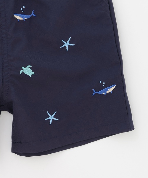petit main(プティマイン)の「【SWIM】刺しゅうスイムパンツ(水着・キッズ・エメラルド/ネイビー・90cm/100cm/110cm/120cm/130cm)」の15枚目の写真