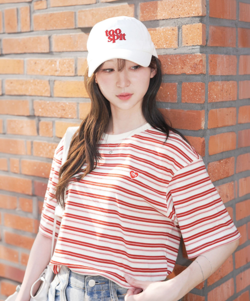 MASMARULEZ APPAREL(マスマルールズ アパレル)の「Cool Airy Stripe T-Shirt_Pink(Tシャツ/カットソー・レディース・PINK・ONE SIZE)」の4枚目の写真