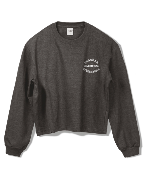 PRINOAR(プリノア)の「ガーメンツセミクロップ長袖Tシャツ - チャコール(Tシャツ/カットソー・レディース・チャコール・SMALL/MEDIUM/LARGE)」の8枚目の写真