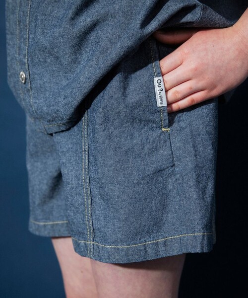 EDWIN（エドウィン）の「【Ou? by EDWIN】デニムフレアショートパンツ（デニムパンツ・キッズ・サックスブルー/ブルー・150/120/100/90/130/110/140）」の13枚目の写真