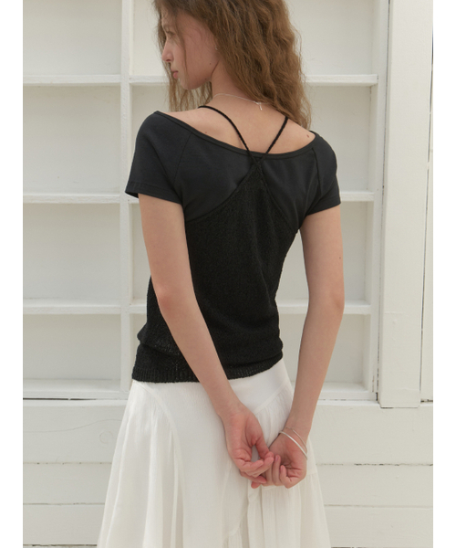 RE_L(リエル)の「Anni off shoulder half t-shirt (black)(Tシャツ/カットソー・レディース・その他・FREE)」の6枚目の写真