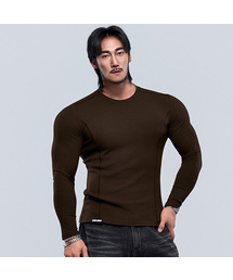 P2607 ゴルジ切り替えマッスルフィット長袖Tシャツ [2COLOR]