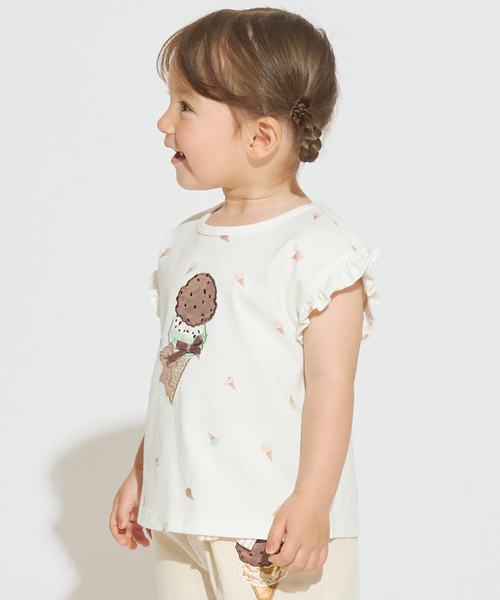 petit main(プティマイン)の「【サーティワン アイスクリーム】【冷感】グラフィック半袖Tシャツ(Tシャツ/カットソー・キッズ・カラフル/オフホワイト/ライトブルー/ライトピンク・90cm/110cm/130cm/120cm/100cm)」の20枚目の写真