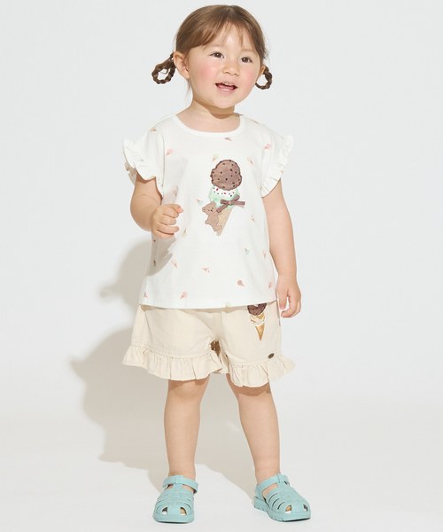 petit main(プティマイン)の「【サーティワン アイスクリーム】【冷感】グラフィック半袖Tシャツ(Tシャツ/カットソー・キッズ・カラフル/オフホワイト/ライトブルー/ライトピンク・90cm/110cm/130cm/120cm/100cm)」の18枚目の写真