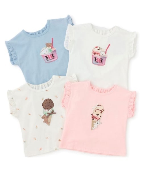 petit main(プティマイン)の「【サーティワン アイスクリーム】【冷感】グラフィック半袖Tシャツ(Tシャツ/カットソー・キッズ・カラフル/オフホワイト/ライトブルー/ライトピンク・90cm/110cm/130cm/120cm/100cm)」の13枚目の写真
