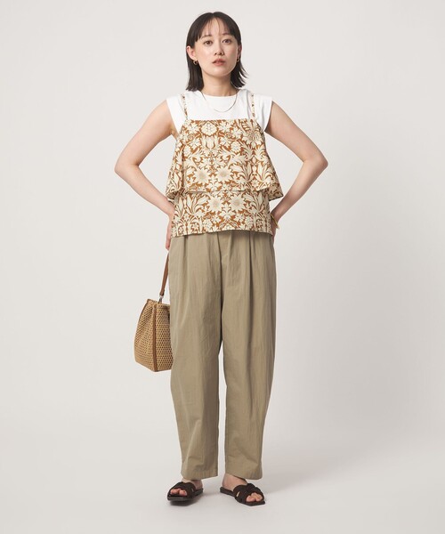 green label relaxing(グリーンレーベルリラクシング)の「リバティプリント キャミソール(キャミソール・レディース・ダークブラウン/ベージュ・FREE)」の17枚目の写真