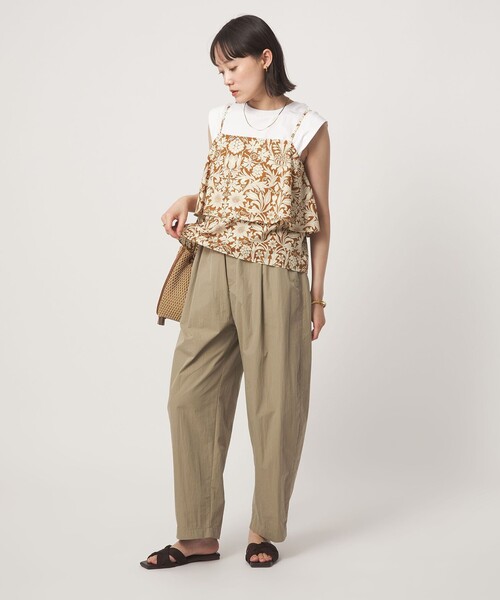 green label relaxing(グリーンレーベルリラクシング)の「リバティプリント キャミソール(キャミソール・レディース・ダークブラウン/ベージュ・FREE)」の18枚目の写真