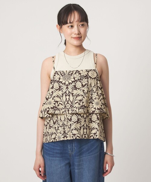 green label relaxing(グリーンレーベルリラクシング)の「リバティプリント キャミソール(キャミソール・レディース・ダークブラウン/ベージュ・FREE)」の19枚目の写真