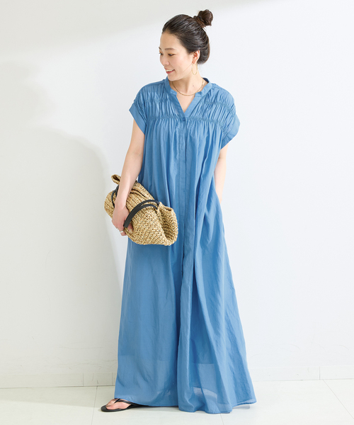 B.C STOCK(ベーセーストック)の「《S/Mサイズ展開》手洗い可 / ボイルタックワンピース(ワンピース・レディース・サックスブルー/イエロー/レッド/ブラウン/ブラック系その他/ブラック・SMALL/MEDIUM)」の18枚目の写真