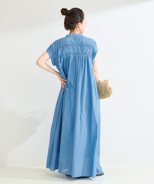 B.C STOCK(ベーセーストック)の「《S/Mサイズ展開》手洗い可 / ボイルタックワンピース(ワンピース・レディース・サックスブルー/イエロー/レッド/ブラウン/ブラック系その他/ブラック・SMALL/MEDIUM)」の20枚目の写真