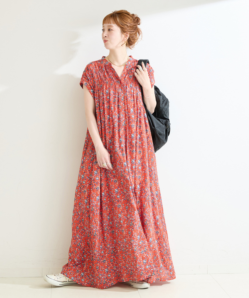 B.C STOCK(ベーセーストック)の「《S/Mサイズ展開》手洗い可 / ボイルタックワンピース(ワンピース・レディース・サックスブルー/イエロー/レッド/ブラウン/ブラック系その他/ブラック・SMALL/MEDIUM)」の21枚目の写真
