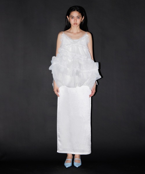 ANDRESD(アンドレスド)の「オーガンザフリルバルーンキャミ / Organza Frill Balloon Cami(ドレス・レディース・ホワイト/ブラック・S/M)」の11枚目の写真