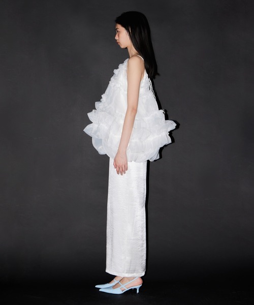 ANDRESD(アンドレスド)の「オーガンザフリルバルーンキャミ / Organza Frill Balloon Cami(ドレス・レディース・ホワイト/ブラック・S/M)」の12枚目の写真