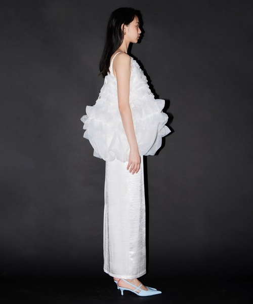 ANDRESD(アンドレスド)の「オーガンザフリルバルーンキャミ / Organza Frill Balloon Cami(ドレス・レディース・ホワイト/ブラック・S/M)」の14枚目の写真