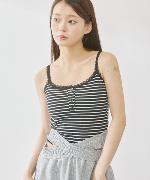 P.V.T(ピーブイティー)の「クロスウエストパンツ(スウェットパンツ・レディース・ブラック/ホワイト/グレー・M)」の11枚目の写真