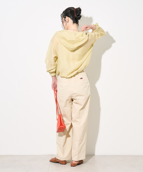FREAK'S STORE(フリークスストア)の「<新色追加>FRUIT OF THE LOOM × FREAK'S STORE/フルーツオブザルーム 別注 シアー ストライプ フードシャツ(シャツ/ブラウス・レディース・オフホワイト/レモンイエロー/ブルー/ブラウン/ブラック・フリ-)」の20枚目の写真