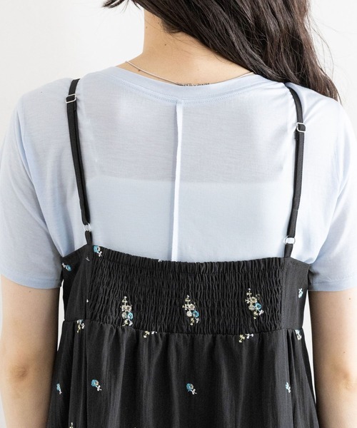 RAGEBLUE（レイジブルー）の「フラワー刺繍キャミワンピース（ワンピース・レディース・ブラック系/ブラウン系・FREE）」の10枚目の写真