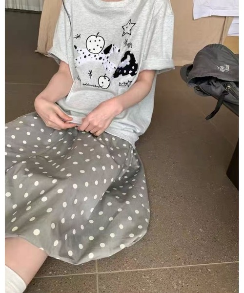 inst.ALL(インストール)の「ドットバルーンスカート風パンツ(その他パンツ・レディース・ライトグレー/サックスブルー・M)」の18枚目の写真