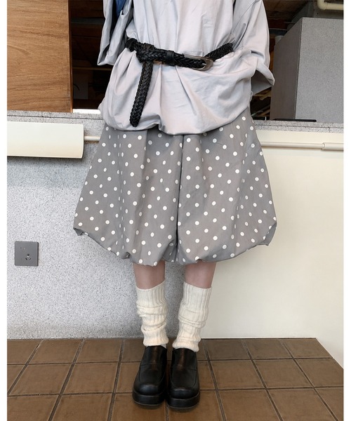 inst.ALL(インストール)の「ドットバルーンスカート風パンツ(その他パンツ・レディース・ライトグレー/サックスブルー・M)」の16枚目の写真