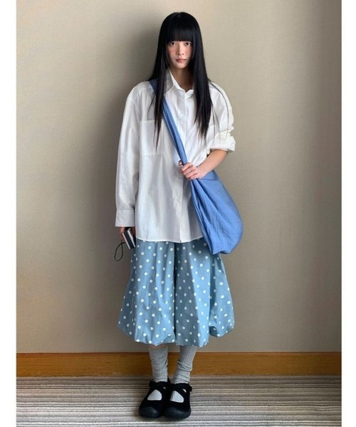 inst.ALL(インストール)の「ドットバルーンスカート風パンツ(その他パンツ・レディース・ライトグレー/サックスブルー・M)」の14枚目の写真
